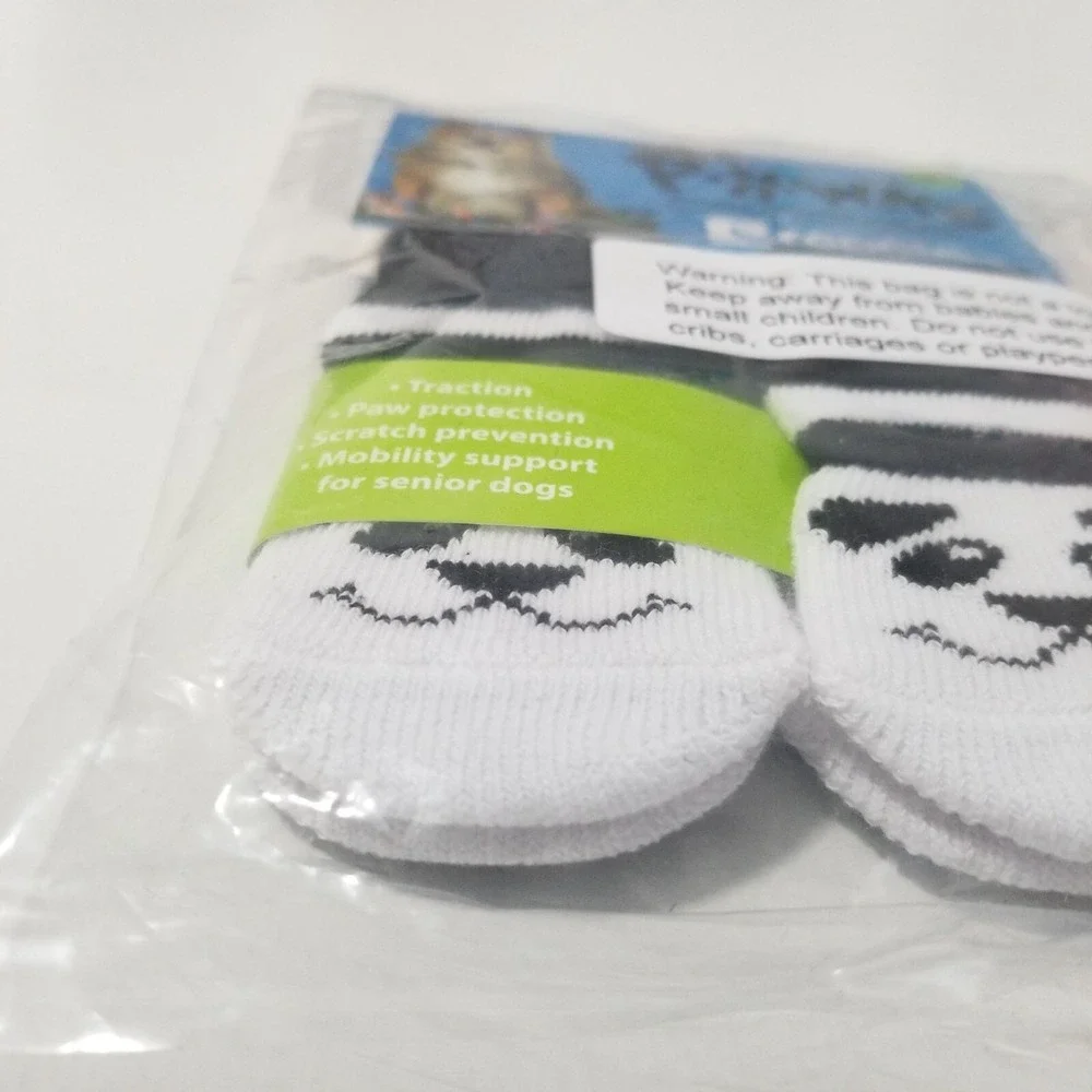 RC Pet Panda PAWKS Dog‎ Socks Size S Color Black/White